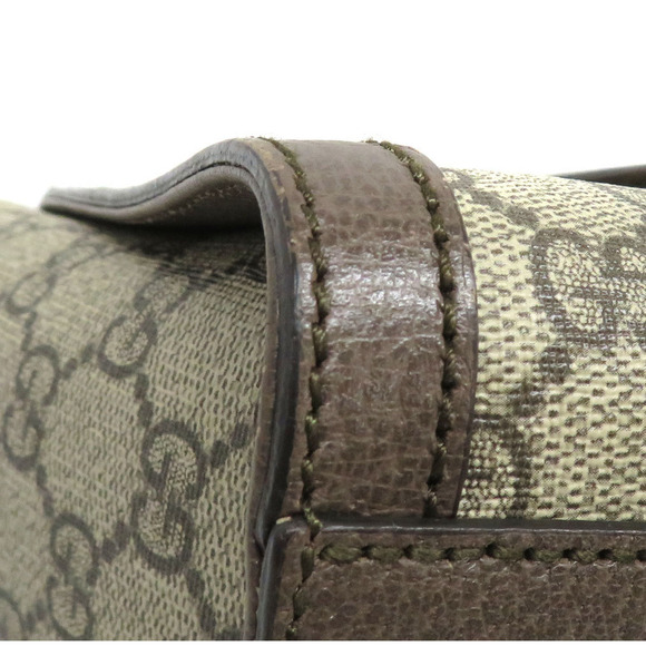 Gucci White Tote Bag Handbag Shoulder GG Supreme Strap - Picture 6 of 9